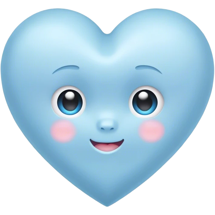 Pastel baby blue heart emoji