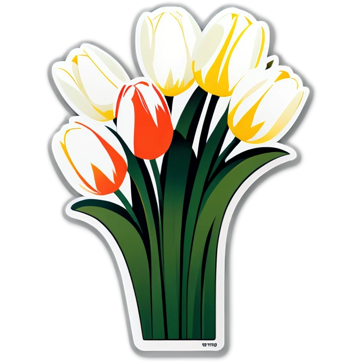 White tulips emoji