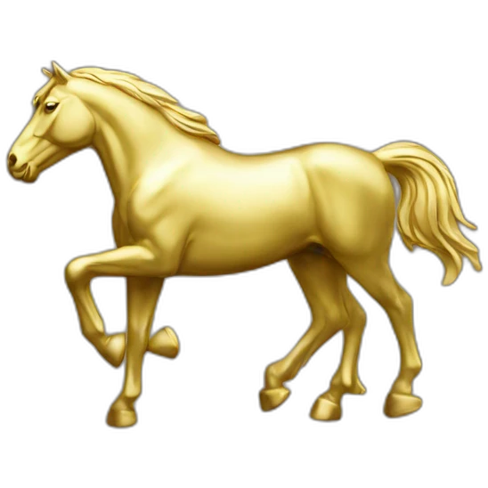 Horse emblem in gold emoji