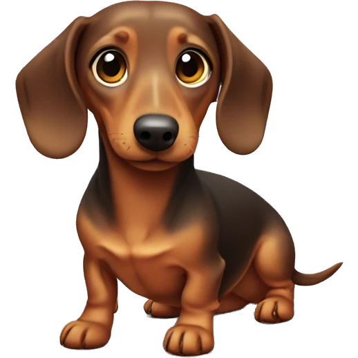 Dachshund being cute  emoji