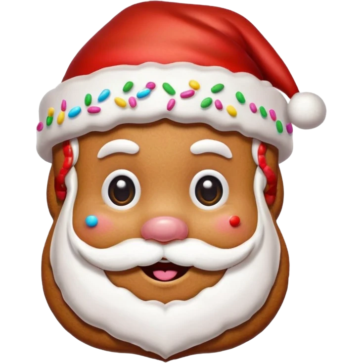 santa gingerbread emoji