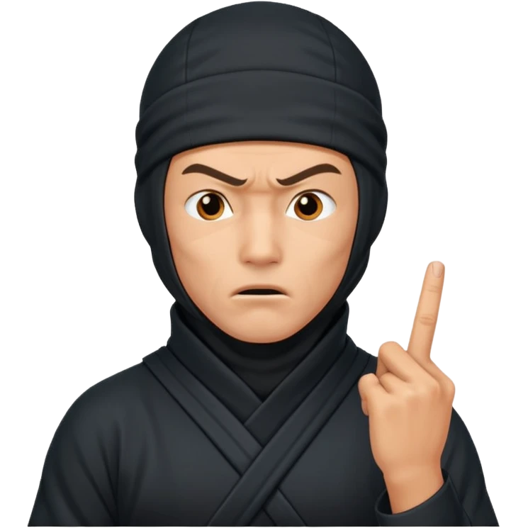 foto do Ninja ele mandando calar a boca emoji
