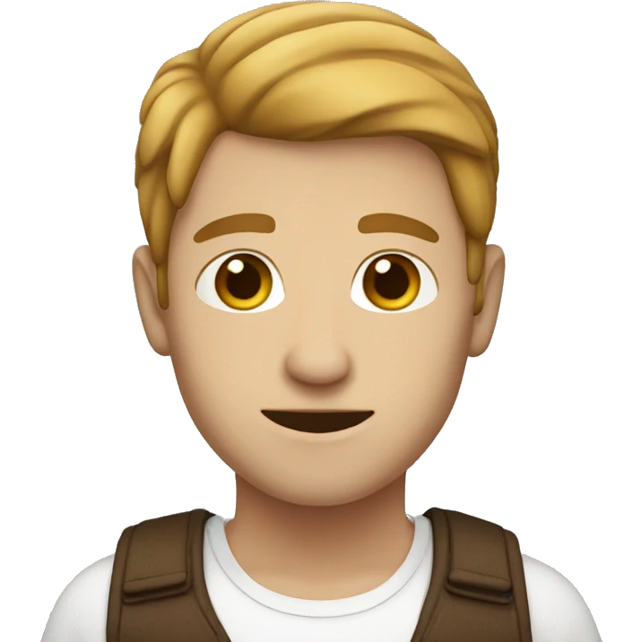 White person with brown hai emoji
