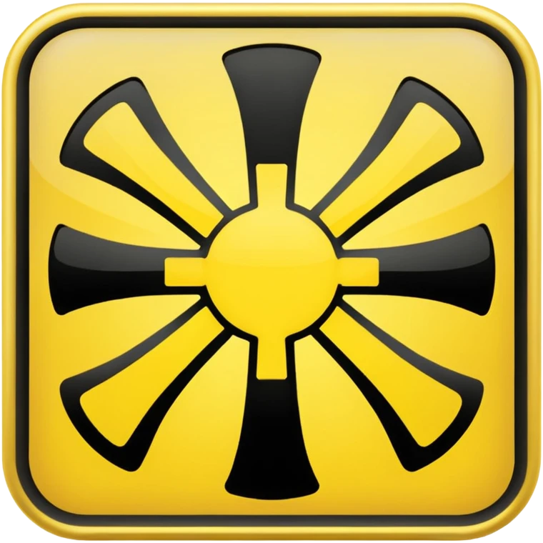 xray symbol. Yellow black emoji