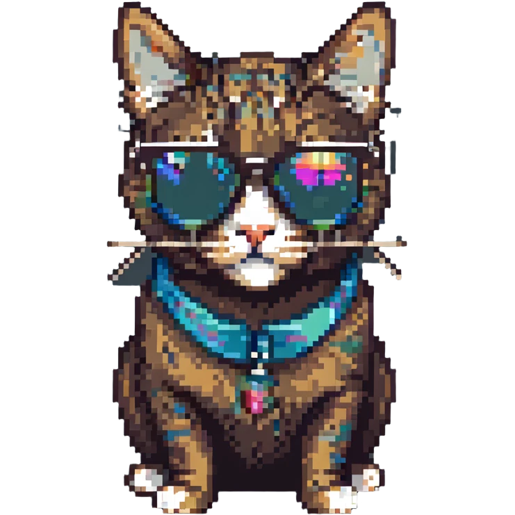 Cat wearing sunglasses emoji