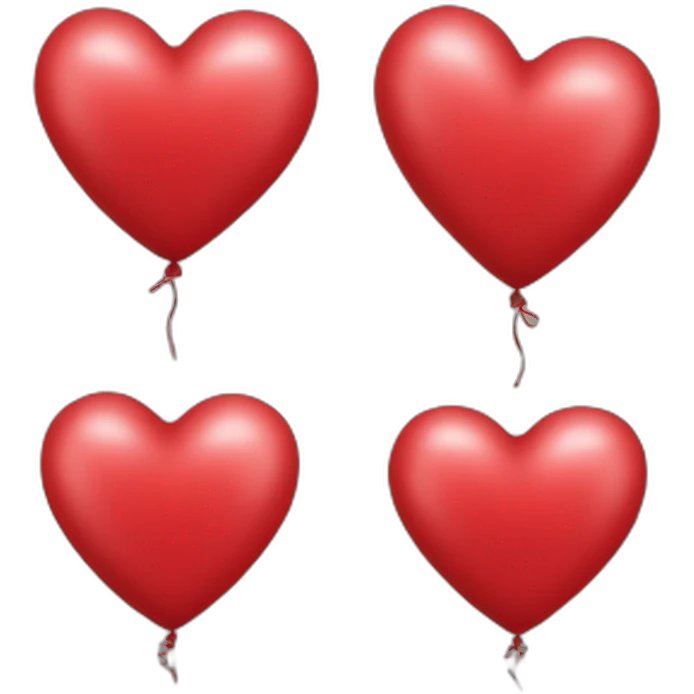 red heart-shaped balloons emoji