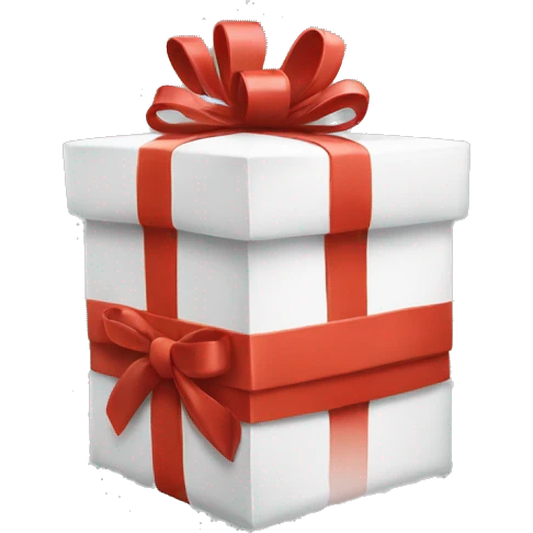 white christmas gift emoji