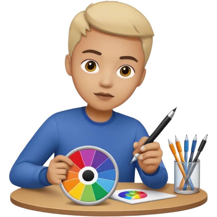 graphic designer , color wheel, emoji