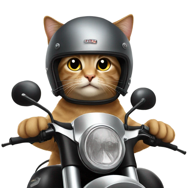 Cat riding motorcycle emoji