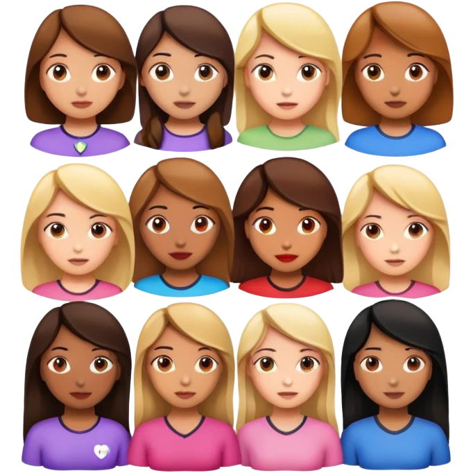 Girls in aed emoji
