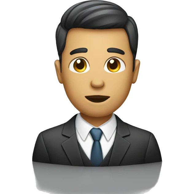 business man with a pacifier emoji
