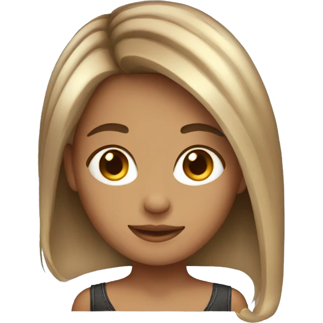 a girl with highlights in hair emoji