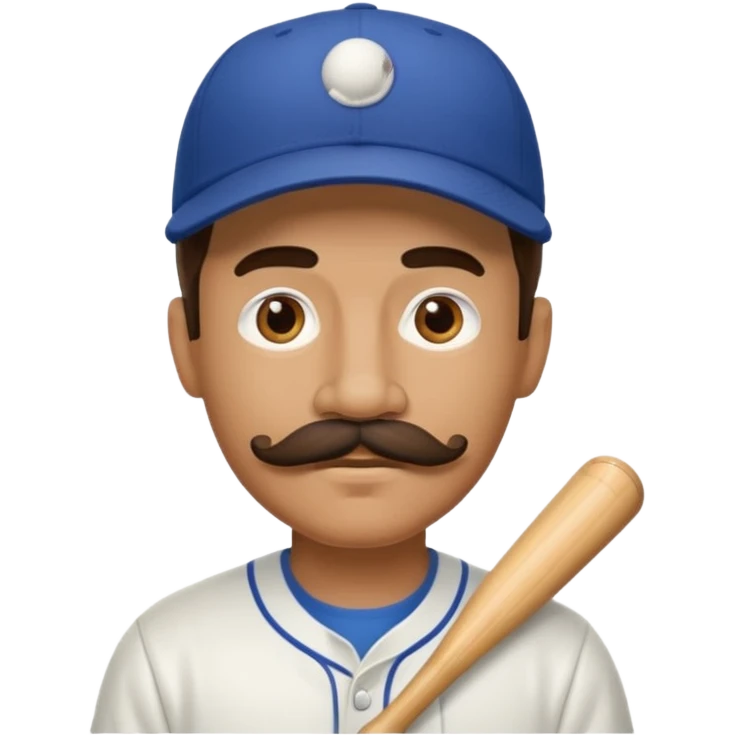 viejo bigote gorra beisbol emoji