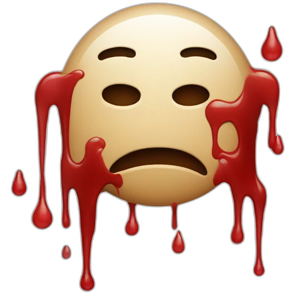 a positive blood spaltter emoji