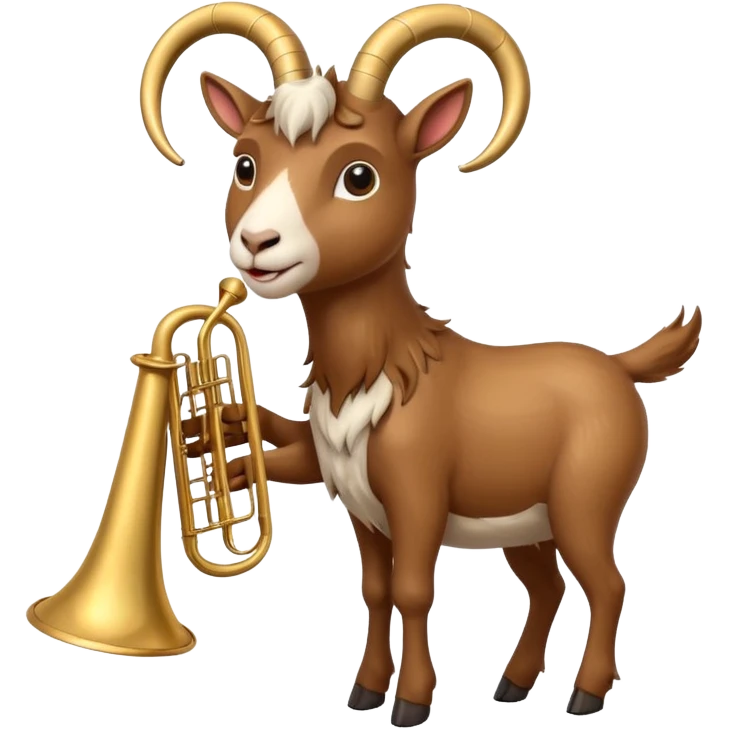 Goat playing trombone emoji