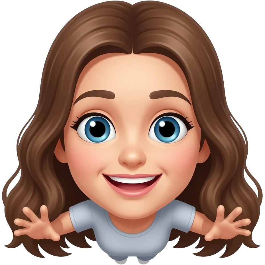 brown woman falling emoji