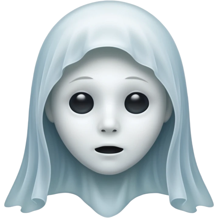 realistic ghost without a face emoji