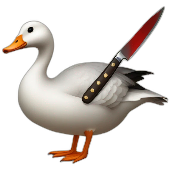 goose with a knife emoji