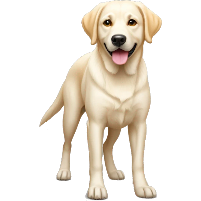 White labrador golden-retriever mix full body emoji