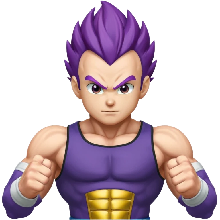 Vegeta ultra ego with purple hair emoji