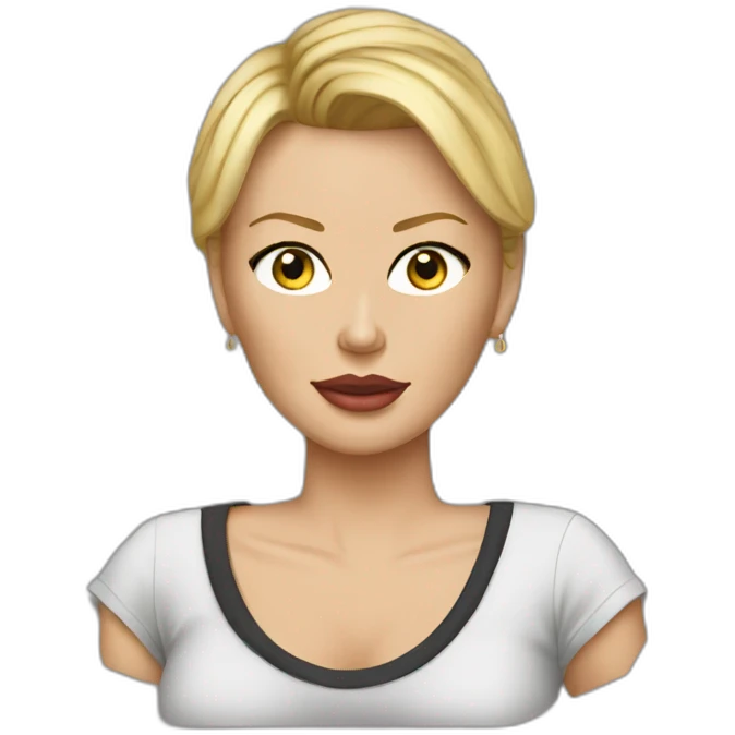 charlize theron realistic wearing t-shirt emoji