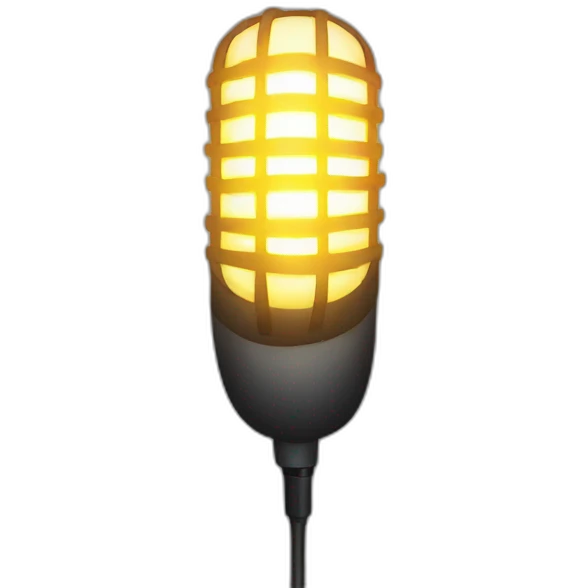Glowing mic emoji
