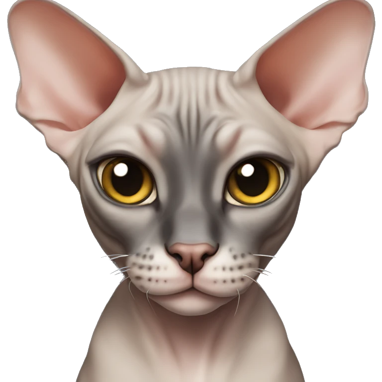 Čierna Sphynx cat  emoji
