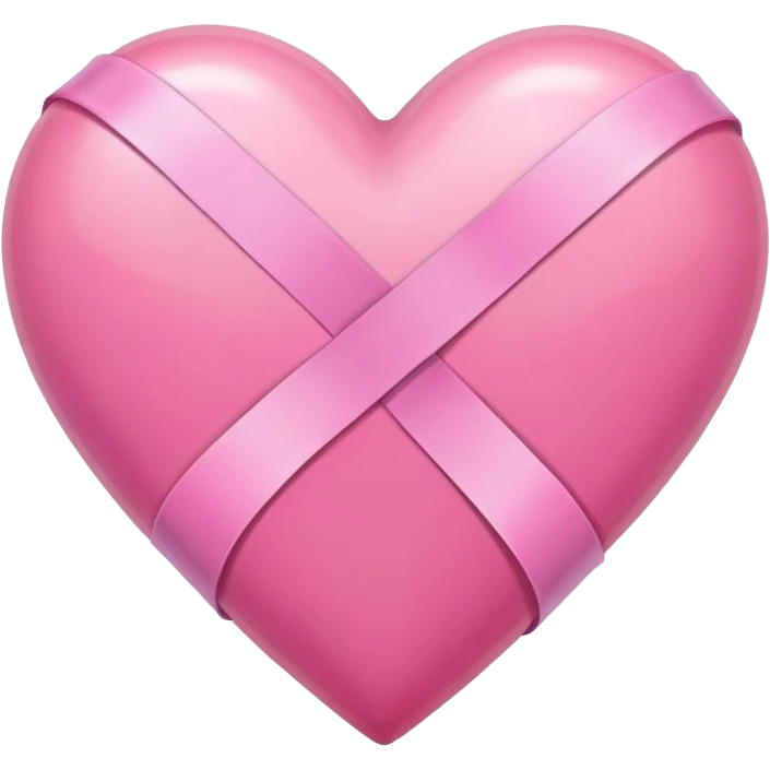 Um coração com um laço rosa  emoji