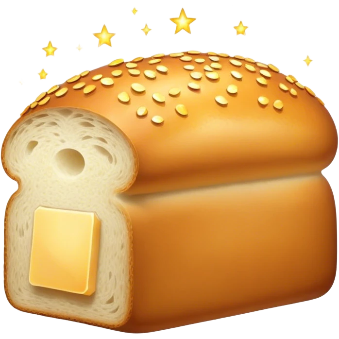 Magical sparkly piece of bread  emoji
