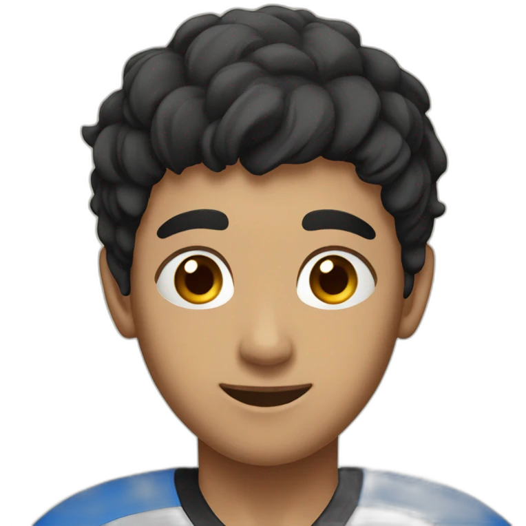 young man with black short hair playing voleyball emoji
