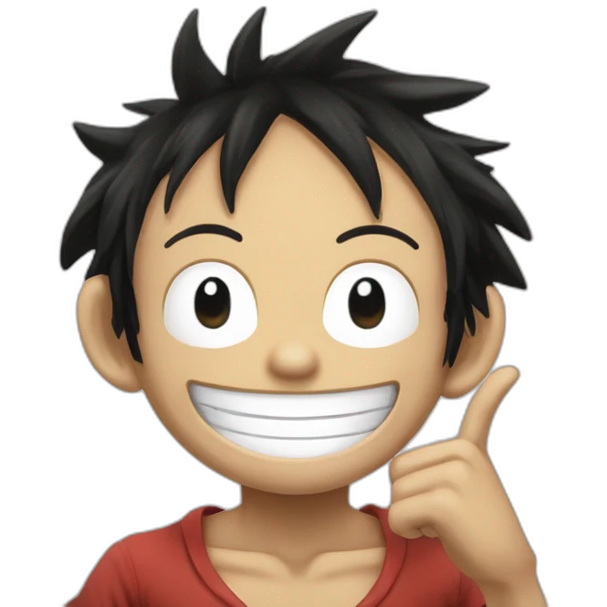 Monkey the Luffy, smiling with name Keniel in yours hands  emoji