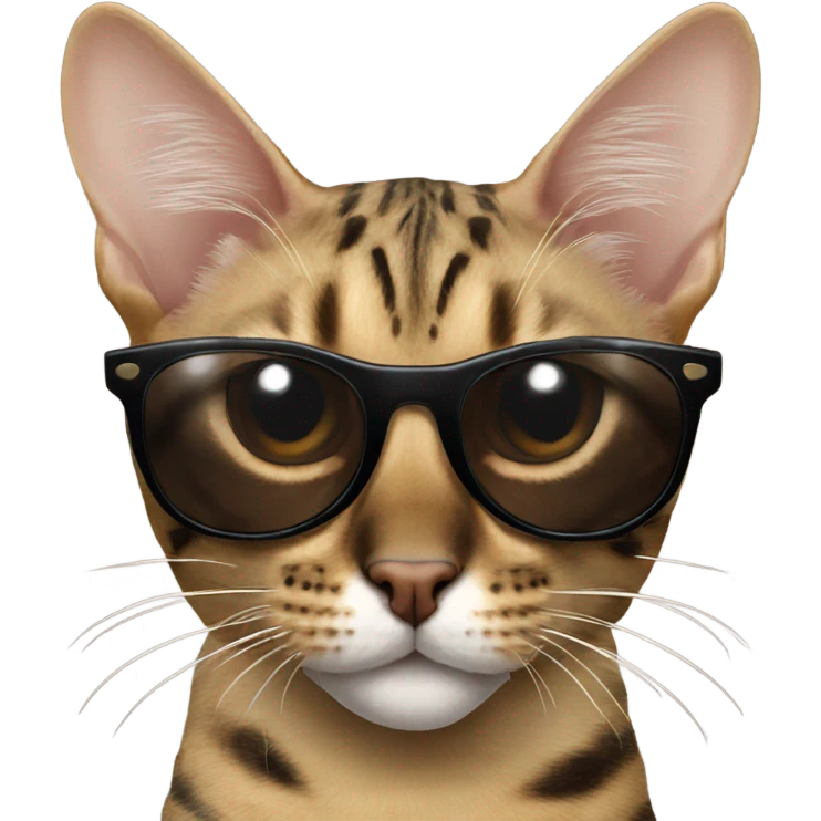Savannah cat with sunglasses  emoji