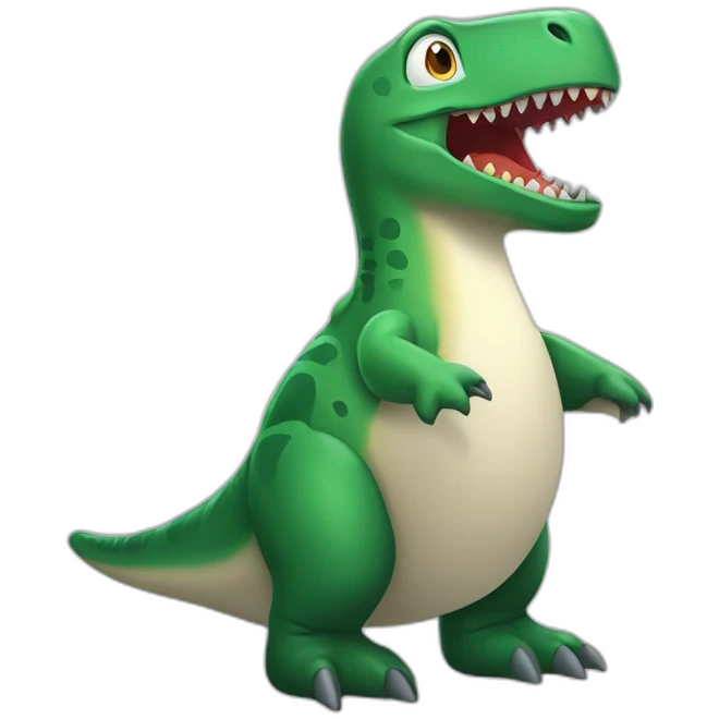 Pingouin sur le dos d'un dinosaure emoji