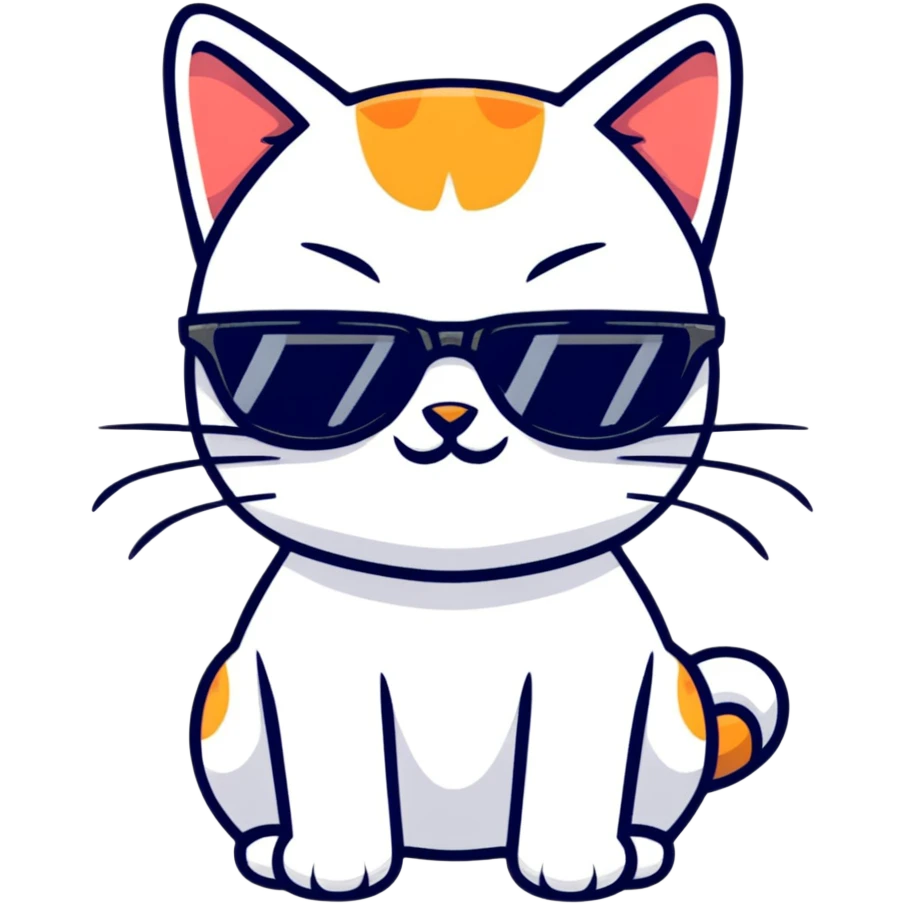 Cat with sunglasses emoji