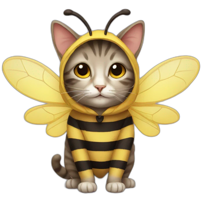 cat in a bee costume emoji