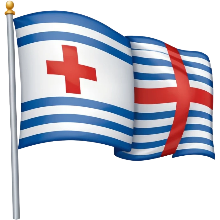 Greece flag without blue stripes, only white stripes emoji