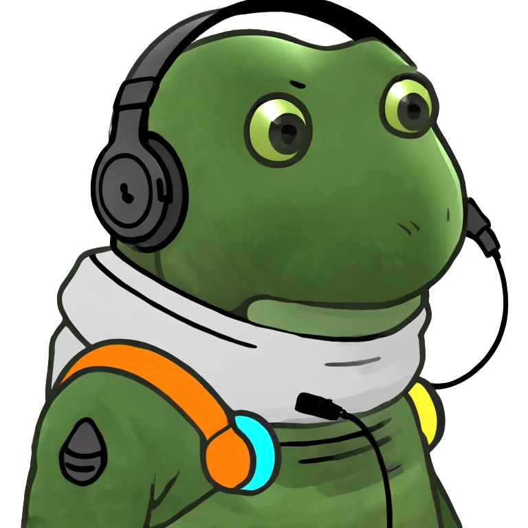 mummy wearing headphones in space emoji