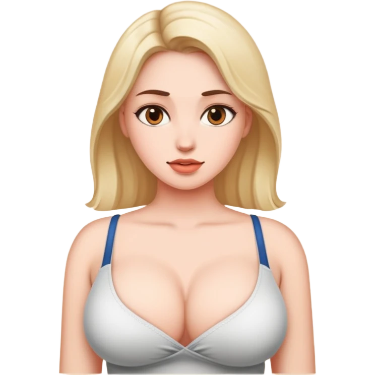 naked woman with big tits emoji