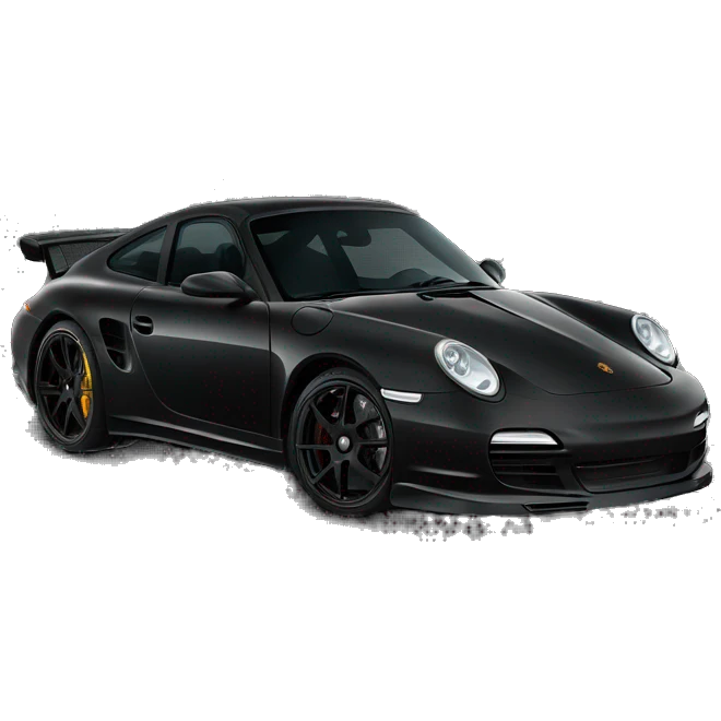 Carbon fiber blacked out Porsche  emoji