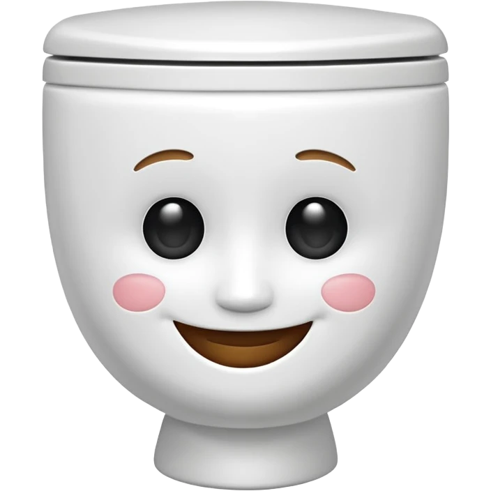 A 🚽 with a face 😀 emoji