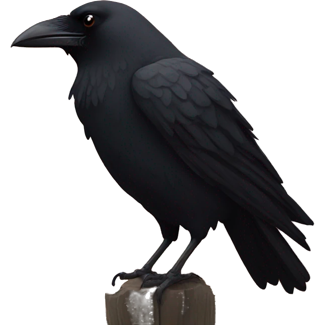 Crow in front of the sunset  emoji