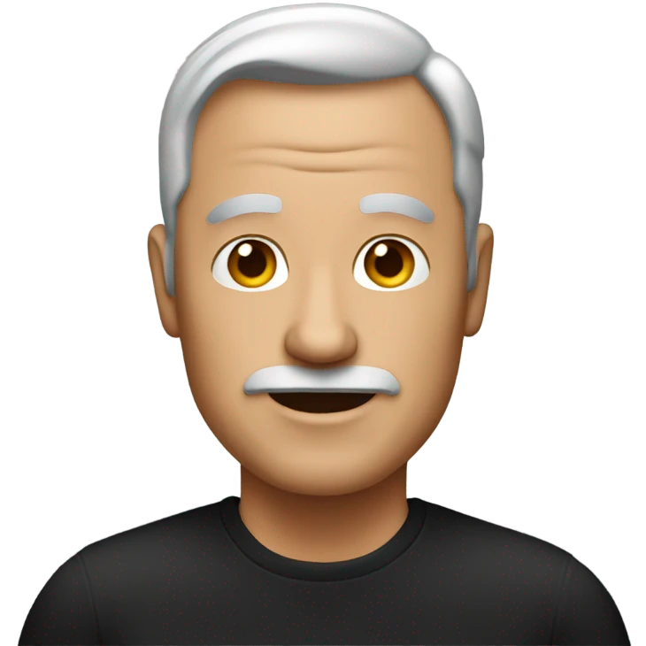 mature male in black shirt emoji