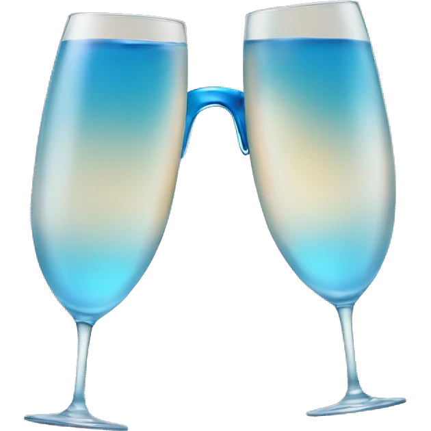 I need emoji glasses with blue champagne emoji