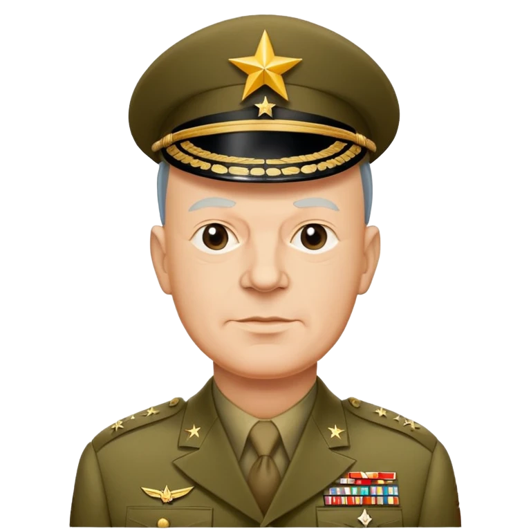 General Eisenhower in military uniform with five stars, World War II era emoji
