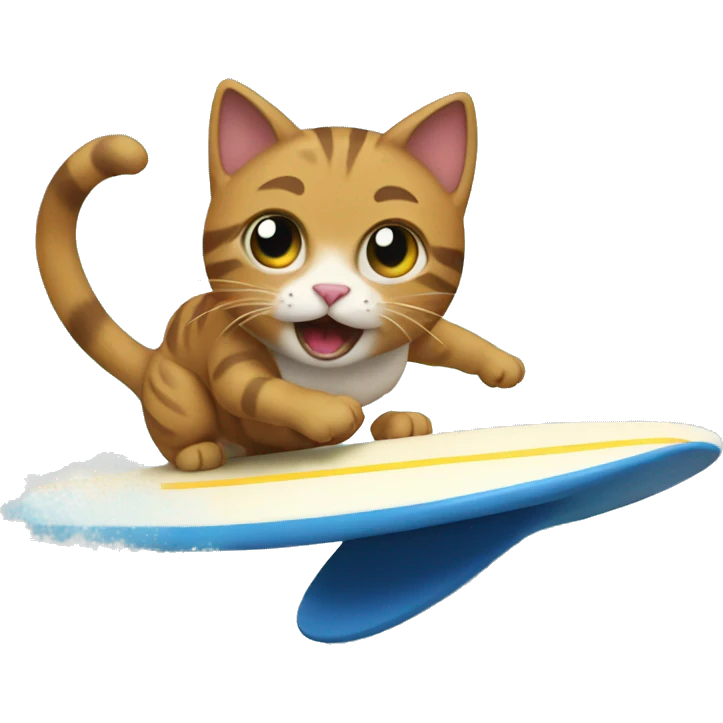 A cat surfing emoji
