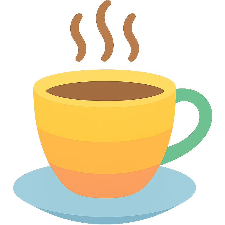 colorful coffee cup icon emoji
