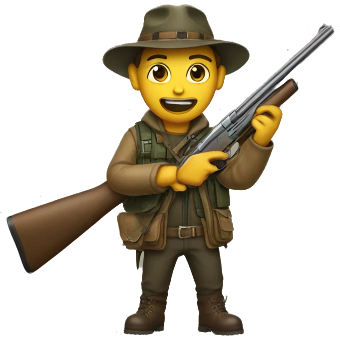 hunter with a gun emoji