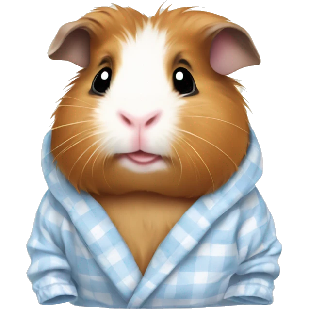 Guinea pig wearing pajamas  emoji