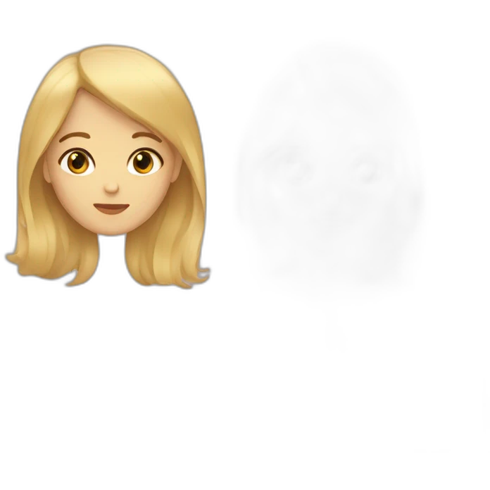 Blonde et brune emoji