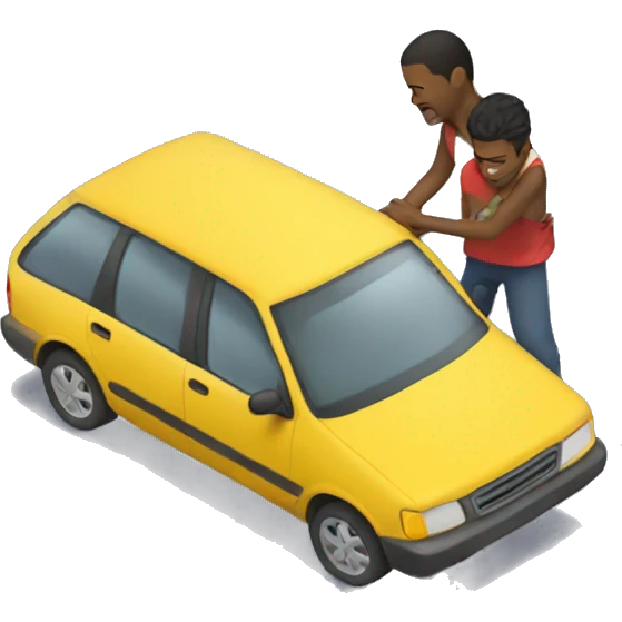 Picking someone up with car emoji